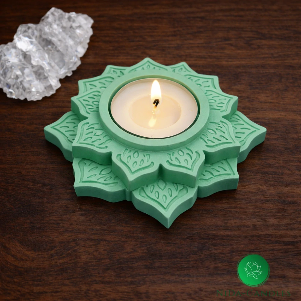 Mandala – svícen na čajovou svíčku