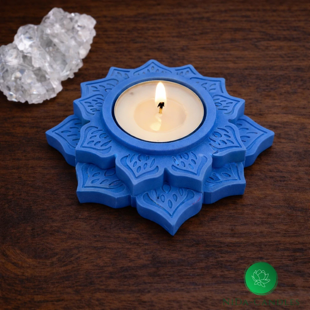 Mandala – svícen na čajovou svíčku