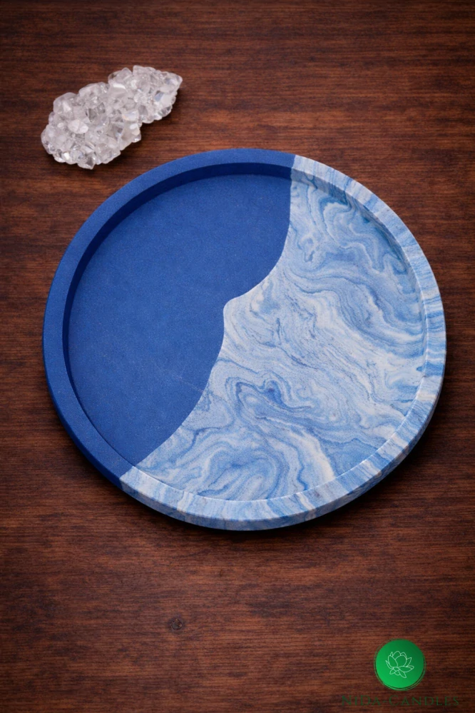 Jesmonite podtácek ROUND – mramorový efekt